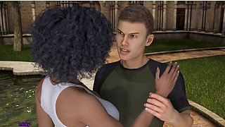 Steamy affair between mom and stepson in a taboo anime fantasy