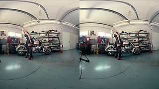 Blonde Stunner Gets Naughty in the Garage