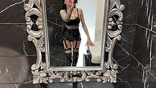 Shiny Patent Leather Boots