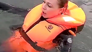 Strapped Tight & Floating Free - Sexy Wetsuit Life Jacket Test