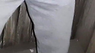 I Caught My Neighbor Masturbating in the Toilet on the Street and I Joined Her - Lesbian-illusion