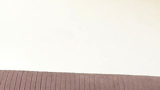Beautiful shemale ladyboy masturbates her big cock