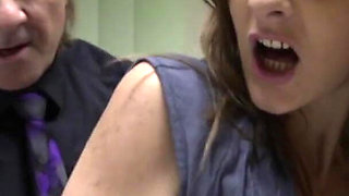 Lovely big ass brunette fucks in the car and in the office