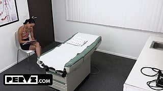 Lustful Ebony Teen Alexis Tae Gets Special Pussy Treatment from Muscular Doctor in Taboo Exam