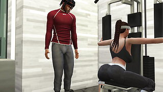 I fucked the sexiest girl in the gym, Sims4.