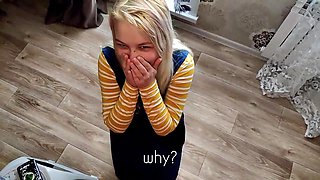 Exquisite blond honey is mildly deep-throating her step- bro's bone to make him erupt from elation