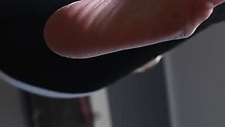 Asian Girl Karate Kicks and POV Foot Worship