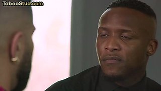 Muscled ebony jock cocksucking his lover