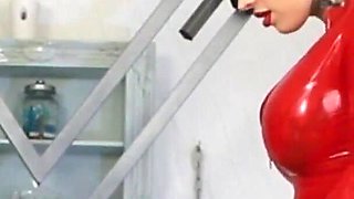Miss Alessa Milano Red Latex, My Sissy Slut & the BBC