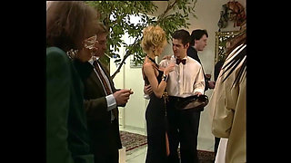 Blonde bitch gets fucked in both holes