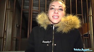 As the tight pussy stretched in the public restroom, several orgasms occurred