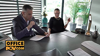 Screwing your tast petite office ebony Romy Indy