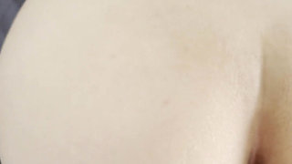 Quick Jerk off POV on Chinese Big Ass with Huge Load to Tiny Asshole