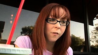 Sexy Slut Gives A Big Cock A Blowjob In The Car