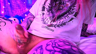 Solo ladyboy masturbation