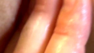 My Husband Lubricated His Fingers with Precum and Fucked My Pussy. Female Orgasm and Creampie Extreme Close-up