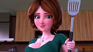 Aunt Cass Bends Over for Big Creampie