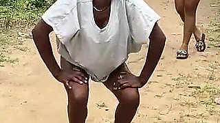 Naughty African Teen Showcasing Their Asses in Broad Daylight