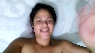 Home alone playing with my pussy spreading it wider and showing you my beautiful toes feet and soles while masturbating with toy