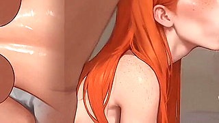 Busty Wife Giving Blowjob to Husband's Boss for Promotion - 3D Hentai Animated Porn - Mila Ai