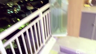 I Fucked The Hottest Whore In Town On The Balcony Of The Apartment