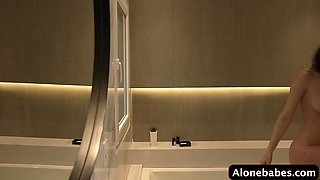 Slim amateur girl horny sextape