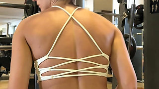 Tight Shorts Gym Workout with Back and Booty Focus