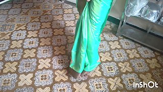 Shivani in Green Saree Getting Ready for Sex. Part 1.