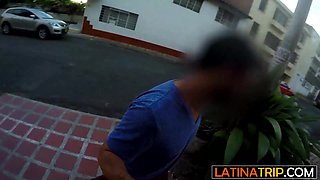 Horny arse Colombian babe enjoying a penis