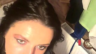 Beautiful Milfycalla with Hungry Pussy Pee in the Toilet, Pissing Close up 182 - Pee Desperation and Wet Pussy Masturbation- I'v