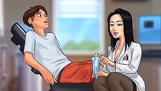 Playing summertime saga with some naughty porn game action