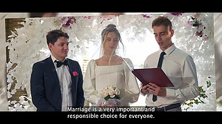 Vip4k. hot bride is having a aggressive porn with a tormentor of ceremonies, guests are shocked