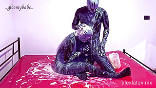 Sticky latex play, Trailer, messy sex - Alex Latex