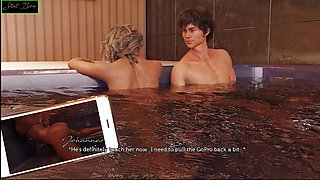 The adventurous couple #35 - Tom took a peak at Anne while she got dressed ... Nick and Anne spend time in the hot tub
