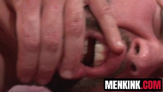 Jackson Fillmore cant escape from Chris Burkes grip while he fucks him