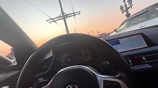 Amateur Teen Darcy Dark Gives Real Blowjob While Driving Car