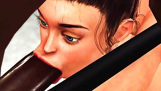 Impressive fancy bit's extreme deepthroat smut
