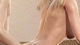 Christmas Elf Gets Big Dick Standing Near Wall in Her Wet Pussy and Cumshot on Her Back Animation