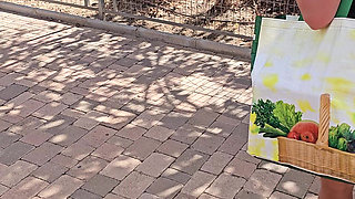 Walking in Park and Stairs Without Underwear - Full Video