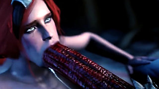 Amazing Triss fucked by different big dicks