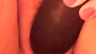 Hairy bbw pussy play close up clip - clit sucker toy