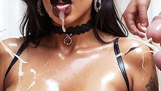Hot Slave Hard Sex in Office, Curvy Woman with Big Tits Sucking Big Dick, Slave Woman