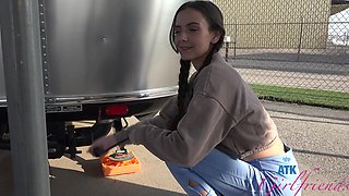 Serena Hill is a hot girl with natural tits and she gives great blow job.