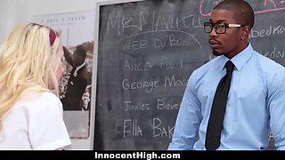 Innocenthigh - petite blonda college girl (Odette Delacroix) fucks bbc professor