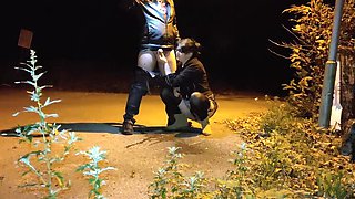 Horny MILF Gives Passionate Rimjob Outdoors - SlutHappiness Anal Fun