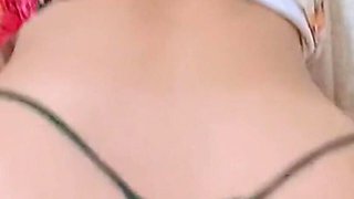 PAWG with Beautiful Big Latina Ass Fucked by Her Stepson When He Is Resting in Bed