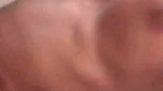 Hot ebony with huge natural tits fucks white dick