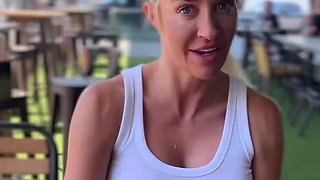 Meeting The Beautiful Blonde Sienna Day In Barcelona