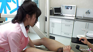 Cheeky Boy seduce small Tits Japanese Teen Nurse to Uncensored JAV Creampie Fuck at Hospital in Japan