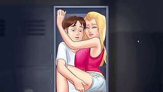 Hot Chinese babe from Summertime Saga goes all out in this animated game show